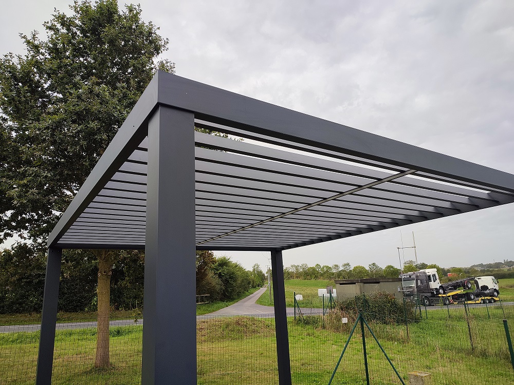 produit - pergola à lame fixe ombrière - aluglass